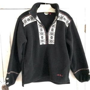 L.L. Bean Fair Isle Polar Fleece  Pullover with side Pockets